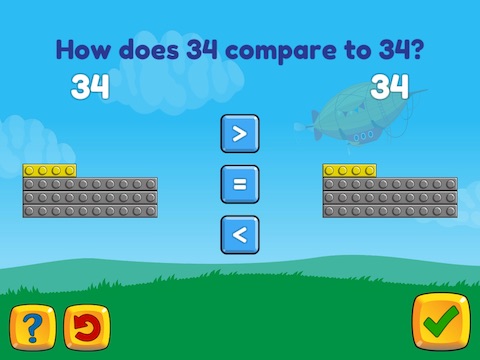 Compare two 2-digit numbers within 100 Math Game