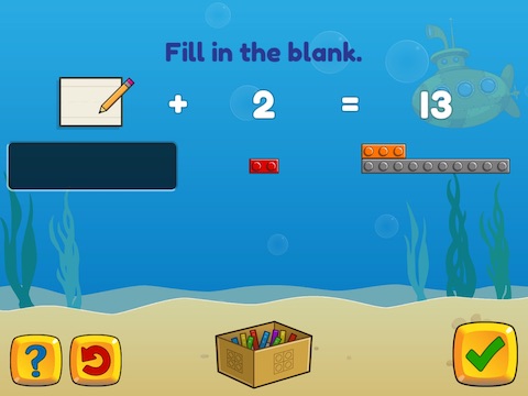 Add and subtract within 20 using brix (typing) Math Game